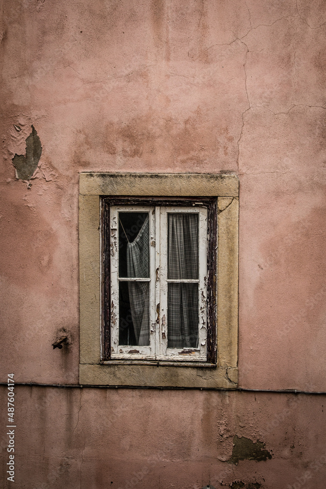 old white wooden window