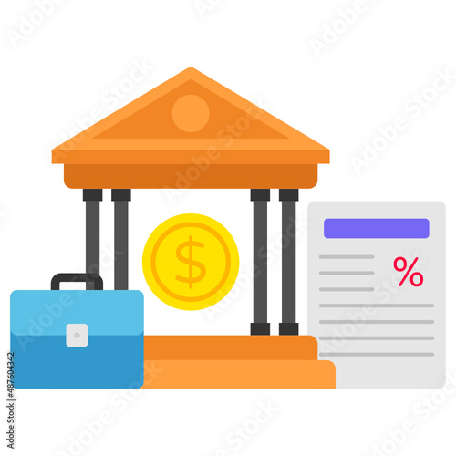 savings and borrowing opportunities Concept, Loan or Lease Vector Icon Design, Business Finance Symbol, Treasury and Capital Budget Sign, Financial Planning, Analysis and Control stock illustration
