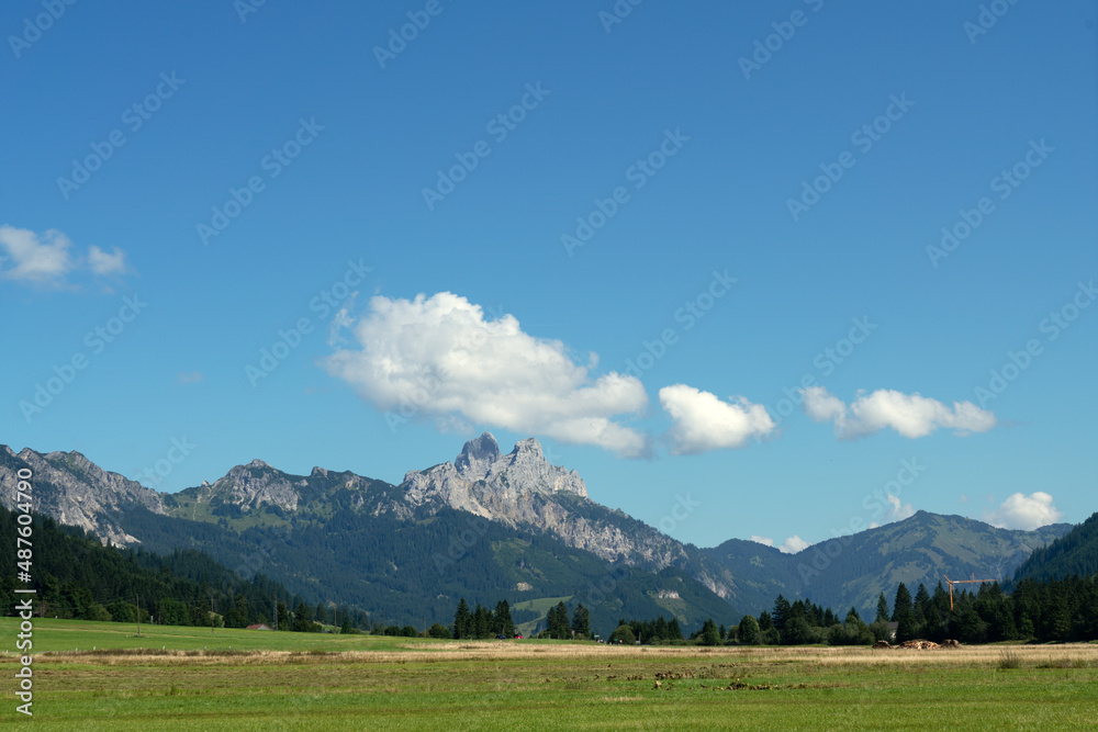Blick auf den Aggenstein im Tannheimer Tal