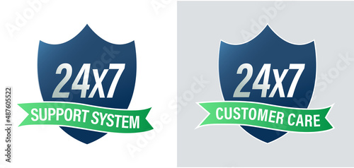 24x7  customer care vector icon. fulltime customer care photo
