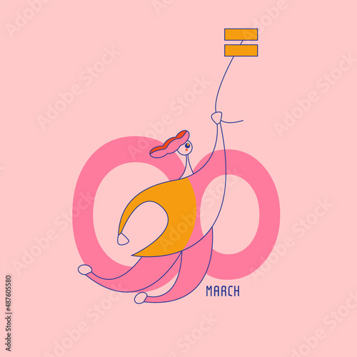 Ilustración realizada para celebración del Día de la Mujer.