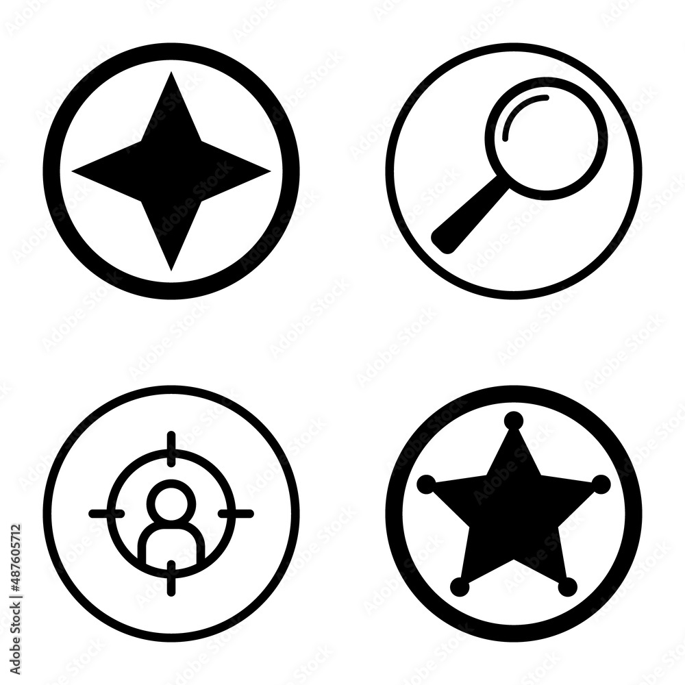 Circles1-2 Flat Icon Set Isolated On White Background Circles1-2 Flat Icon Set Isolated On White Background