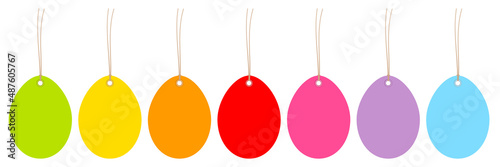 7 Hangtags Ostereier Bunt