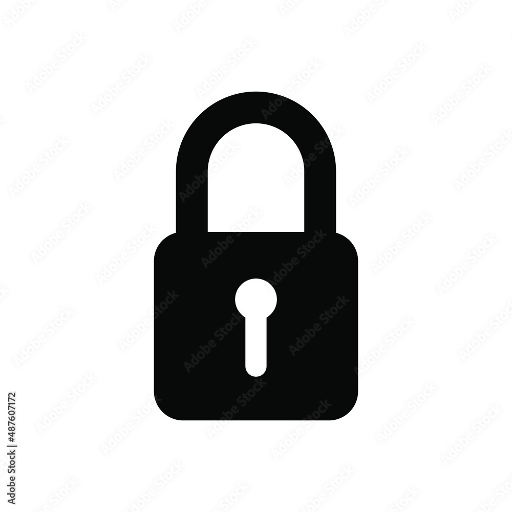 Padlock icon. Lock black icon. Security symbol. Vector illustration isolated on white background. EPS 10 Padlock icon. Lock black icon. Security symbol. Vector illustration isolated on white background. EPS 10