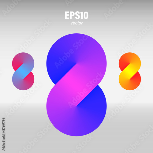 Infinity logo. creative colorful infinity symbol.