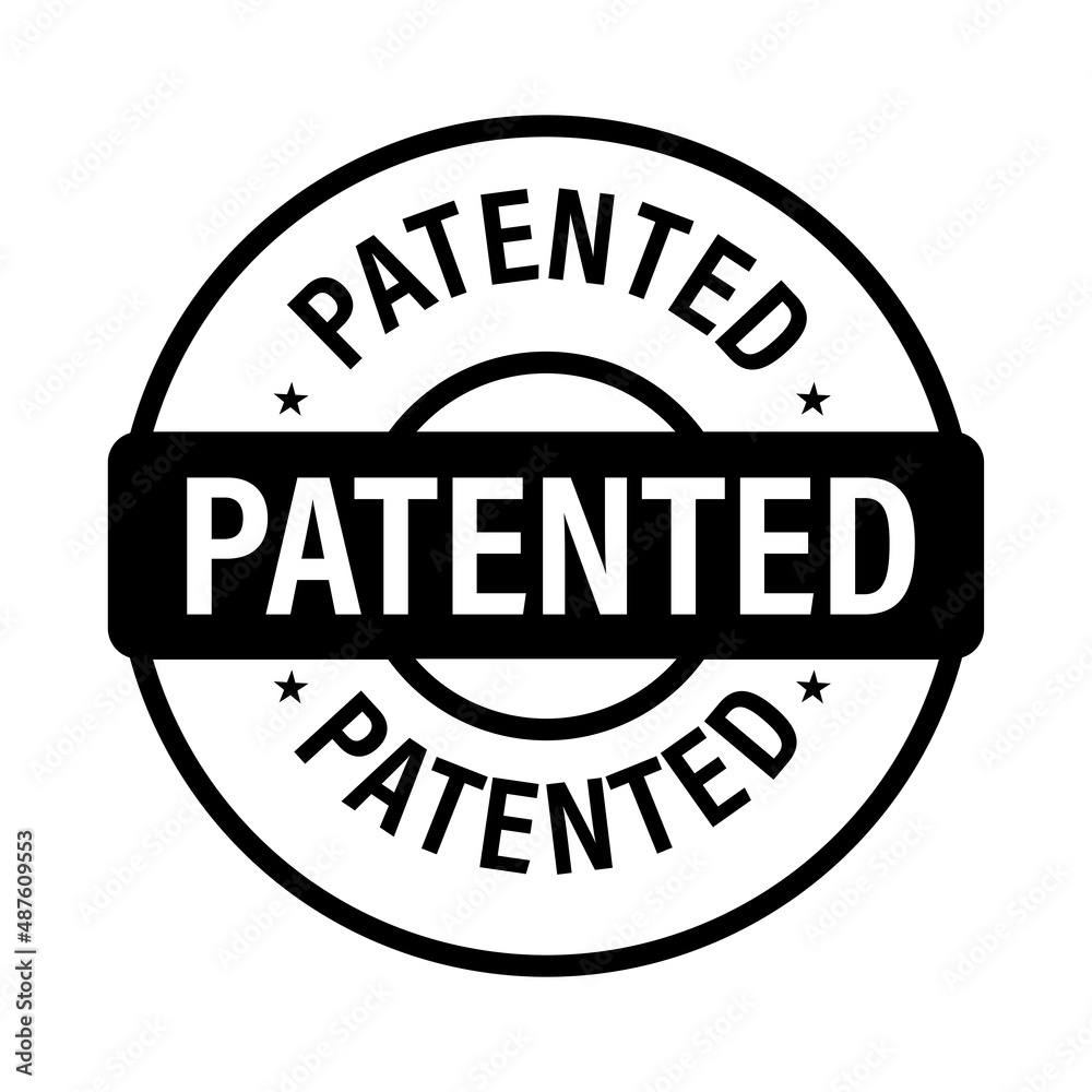 Fototapeta premium patented vector icon. black in color, line art