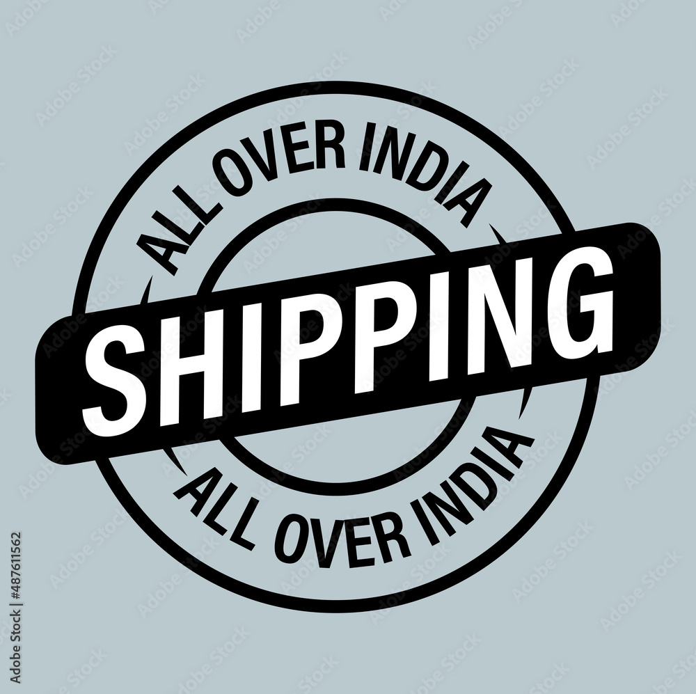 Fototapeta premium 'all over india shipping' vector icon. logistics management abstract.