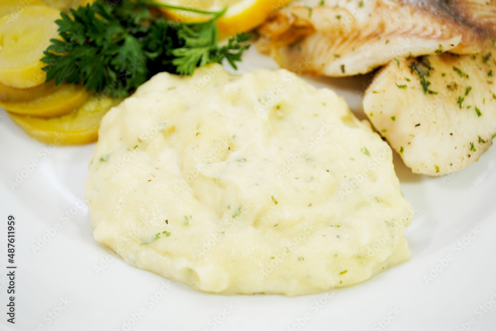 Creamy Mashed Potatoes Served as a Side Dish Creamy Mashed Potatoes Served as a Side Dish