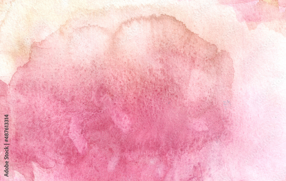 pink abstract watercolor background with watercolor splashes