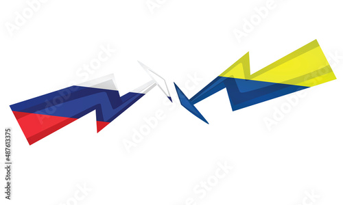 Russia vs Ukraine conflict. vector Free Download Russia vs Ukraine conflict. vector - GFXLoad
