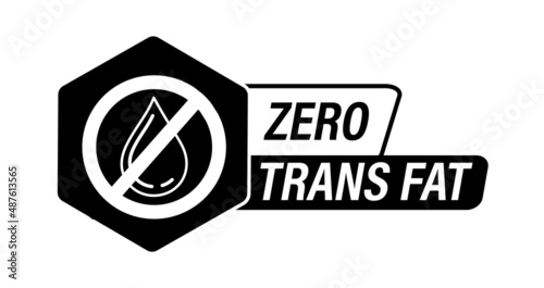 Tablou pe pânză healthy diet abstract, zero trans fat vector icon, trans fat-free