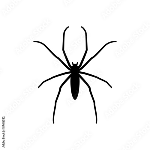 black spider logo icon design vector