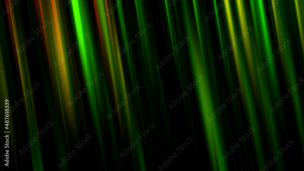 Abstract gradient glowing background with green neon lines.