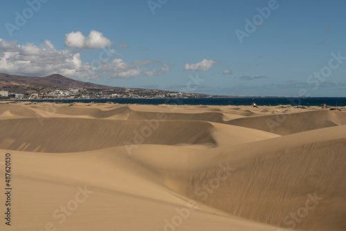 Vista de las dunas de Maspalomas en la isla de Gran Canaria  Espa  a