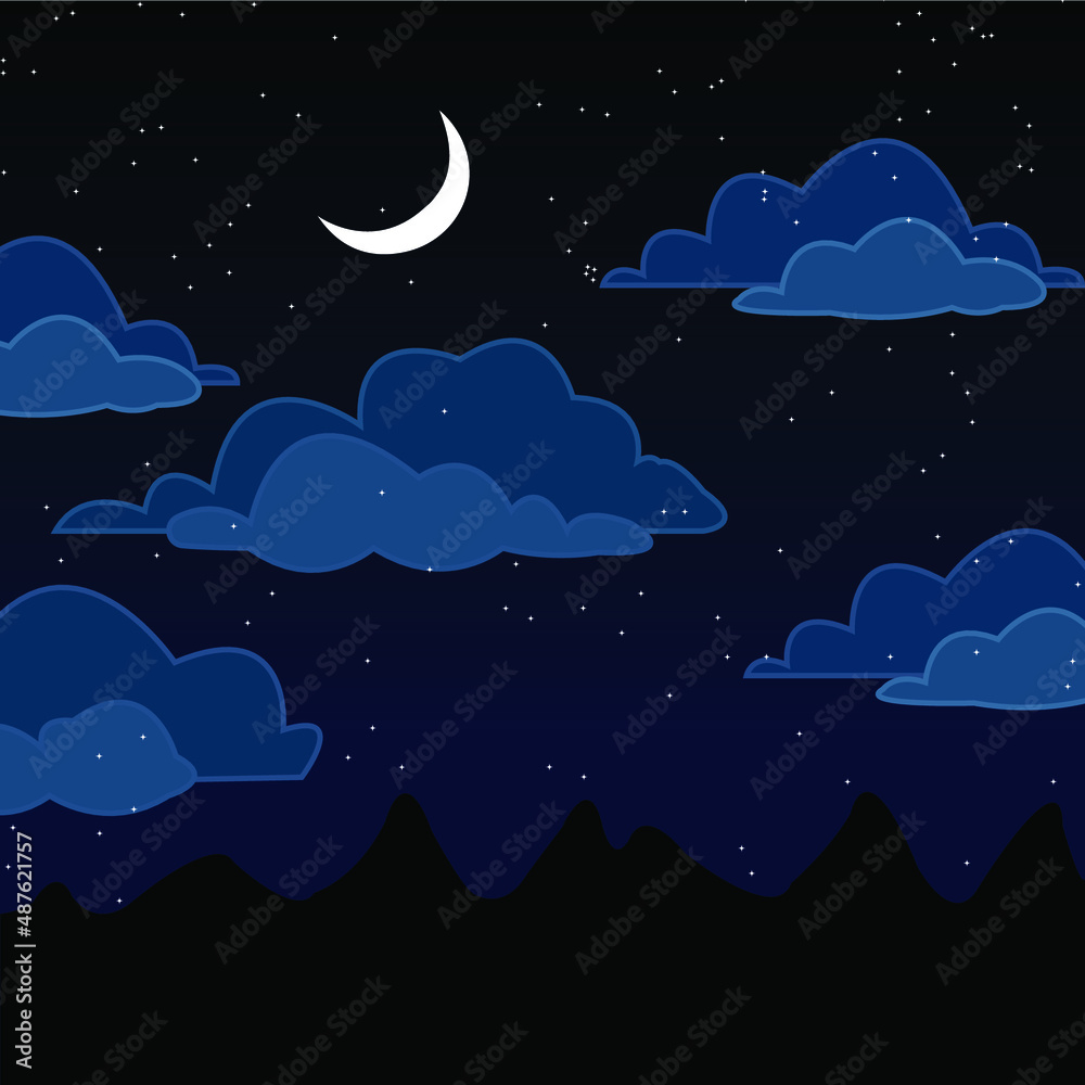night sky with clouds and stars night sky with clouds and stars