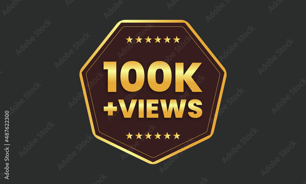 100k +views youtube thumbnail vector