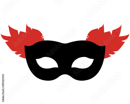 masque carnaval avec plumes