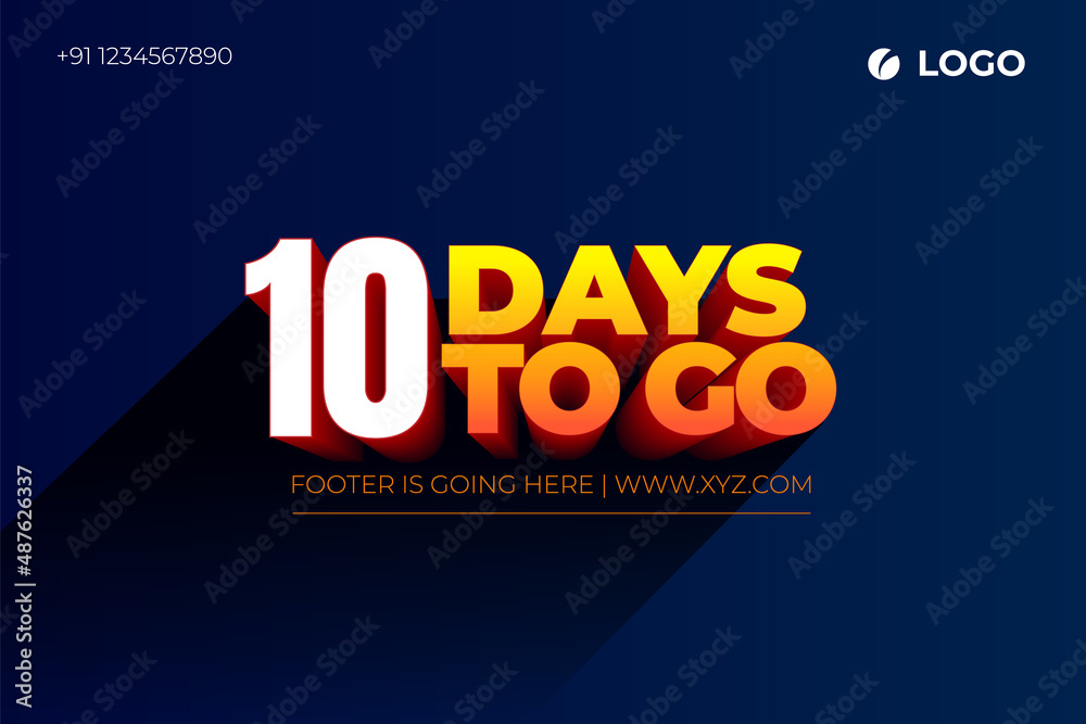 Ten days Left, 10 days to go.
3D Vector typographic design.
days countdown. Ten days to go.
sale price offer, 10 days only. Ten days Left, 10 days to go.
3D Vector typographic design.
days countdown. Ten days to go.
sale price offer, 10 days only.
