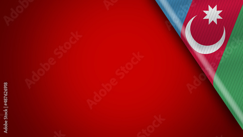 Azerbaijan and Red Background – 3D Illustration