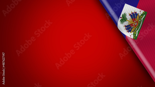 Fotografia Haiti and Red Background – 3D Illustration