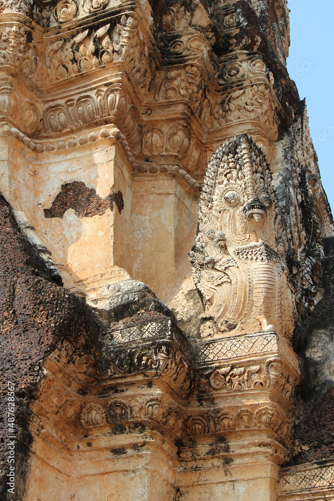 ruined buddhist temple (Wat Phra Phai Luang) in sukhothai (thailand) 