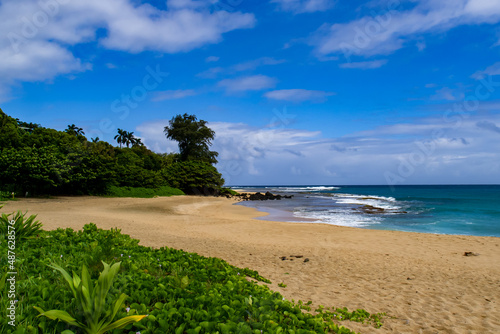 Beautiful seascape scene on the Island of Kauai, Hawaii, USA