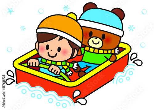 雪,冬,子供,動物,乗り物,そり,クマ,乗る,１月,２月,１２月,雪あそび,人物,学校,保育園,幼稚園,小学校,小学生,子供向け,イラスト,1月,2月,12月,子ども,人,幼児,園児,男の子,冬休み,かわいい,マフラー,笑顔,遊ぶ,児童,楽しい,雪遊び,帽子,元気,こども,ソリ遊び,雪国,滑る,スキー,ソリ,結晶,そり遊び,雪の結晶,挿絵,クリスマス