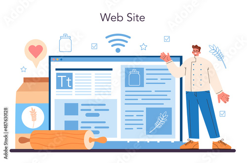 Dough products making online service or platform. Baking industry,