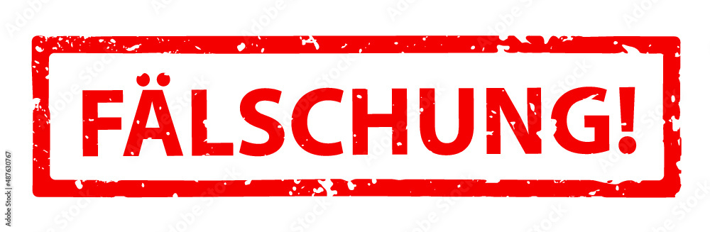 Stempel Fälschung, rot, Hinweis, Störer Stempel Fälschung, rot, Hinweis, Störer