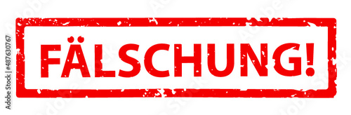 Stempel Fälschung, rot, Hinweis, Störer