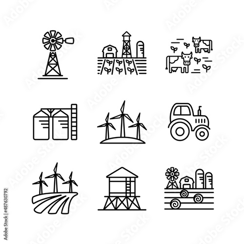Farm Field icon. Agriculture sign