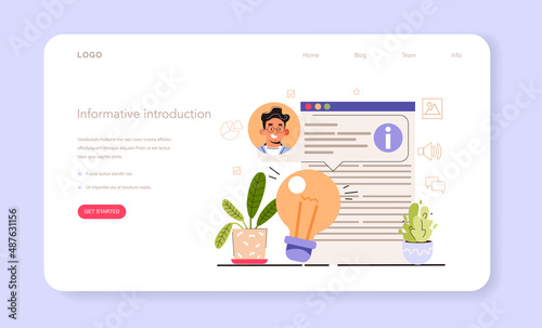 Informative introduction. Social media content manager guidance. photo
