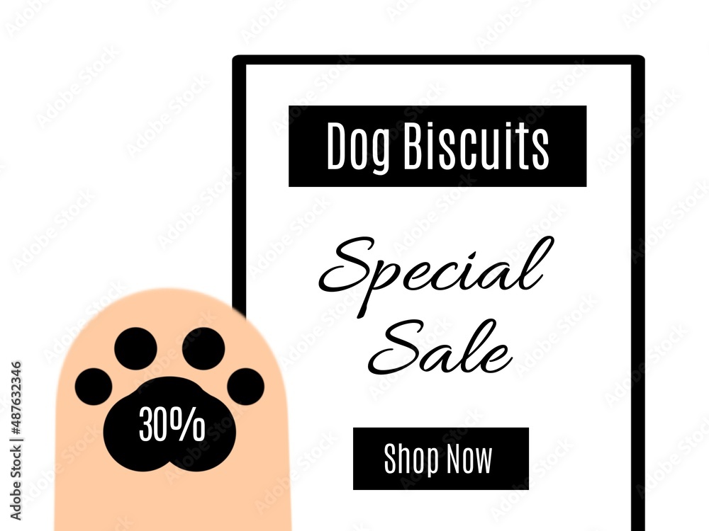 Dog biscuits 30% off. Special sale. Shop now. Discount banner. Pet promotions. Ten percent off. Dog biscuits 30% off. Special sale. Shop now. Discount banner. Pet promotions. Ten percent off.