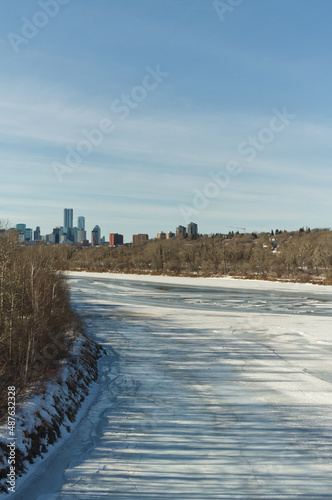 The North Saskatchewan River with Downtown Edmonton in the Background © RiMa Photography