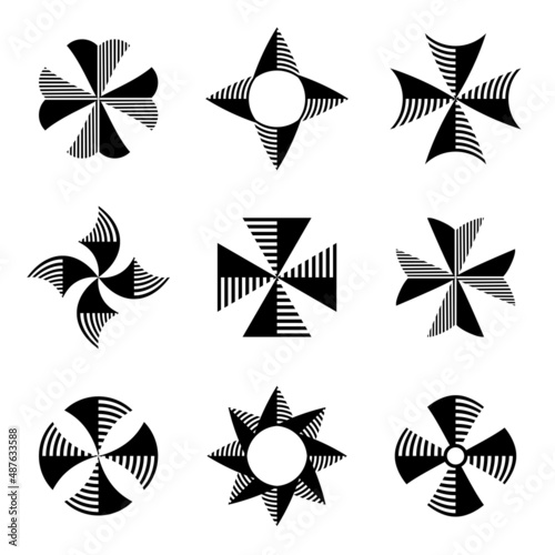 Cross shape icons. Elements for design.