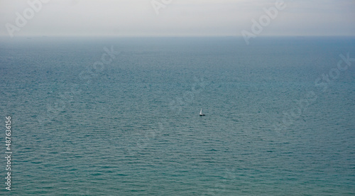 Alone boat on the sea