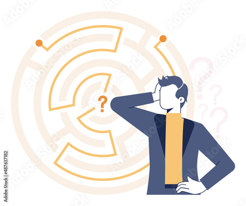Choice concept. Difficult decision-making, success or failure.
