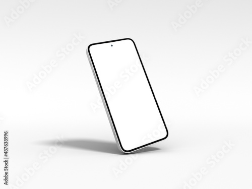 Latest smartphone 2022 on white background for mockup. 3D rendered illustration iphone 14 concept. new Apple iPhone 14 smartphone. Android phone mockup. Latest iPhone 2023 new model. New Android phone