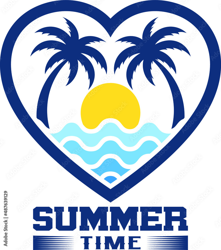 Obraz premium Summer t-shirt design vector image
