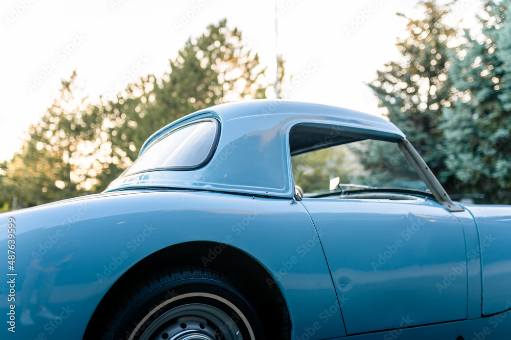 Vintage British Sports Car - Blue