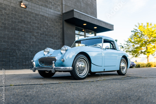 Vintage British Sports Car - Blue