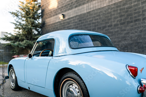 Vintage British Sports Car - Blue