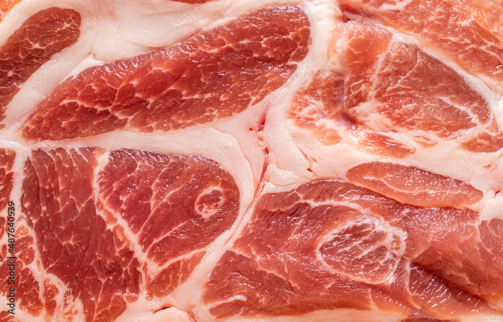 pork neck close-up background or texture pork neck close-up background or texture