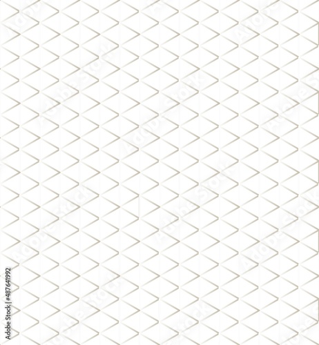 Cream and white gradient grid abstract vertical zigzag pattern background.