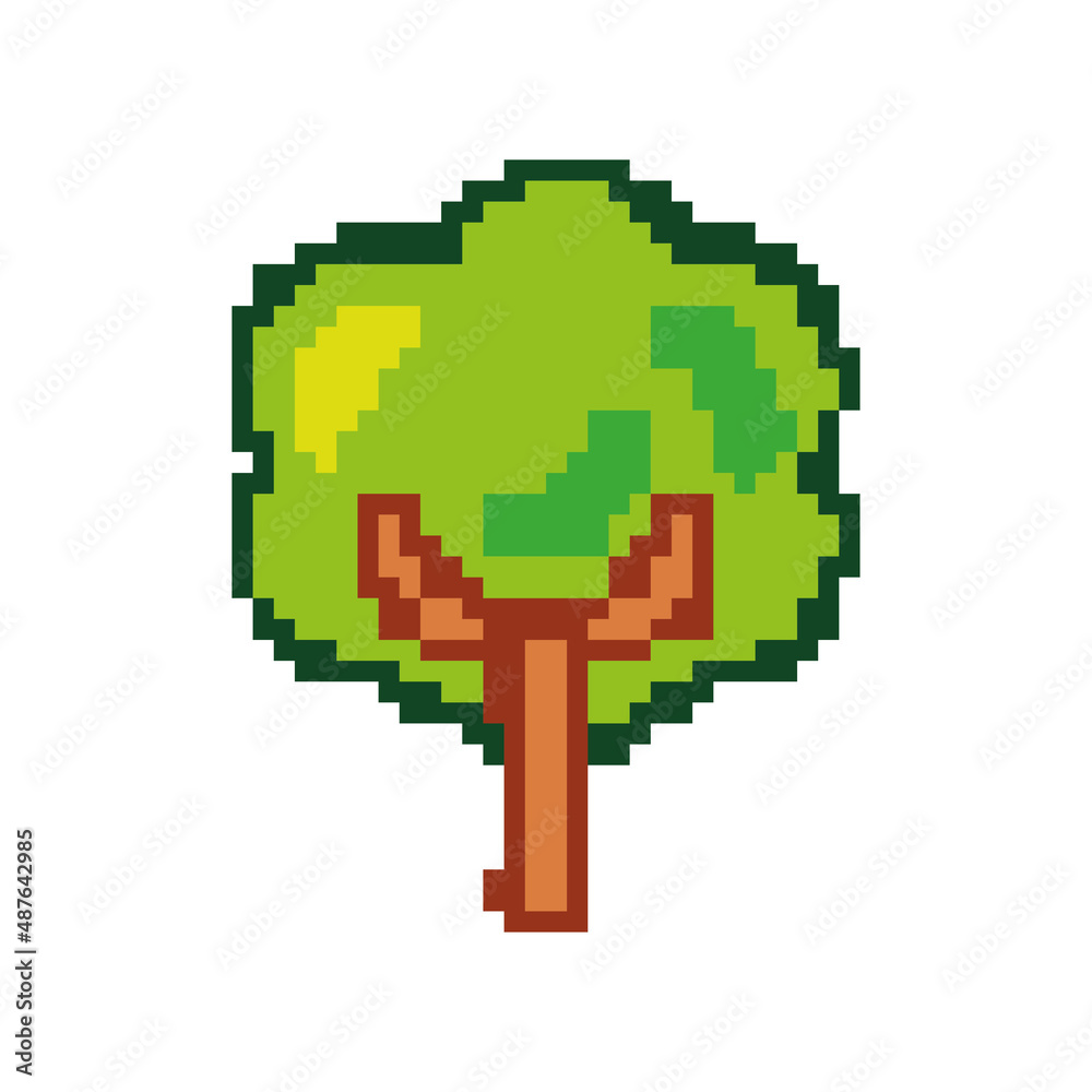 Obraz premium pixelated tree forest