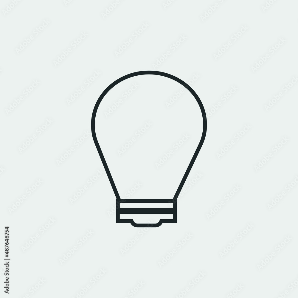 Bulb vector icon illustration sign Bulb vector icon illustration sign
