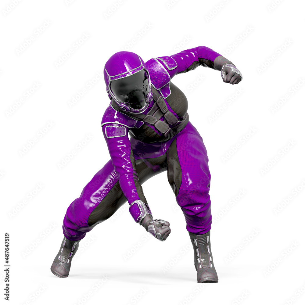 cosmonaut girl is loading power on white background cosmonaut girl is loading power on white background