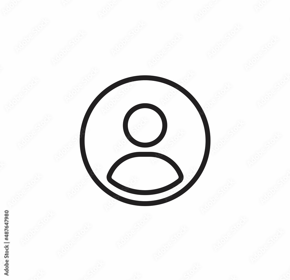 User Profile Group Set Icon Symbol. People avatar Sign Vector Illustration. Editable stroke