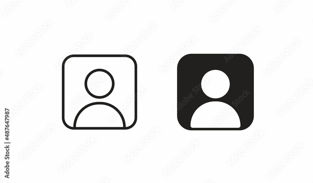 User Profile Group Set Icon Symbol. People avatar Sign Vector Illustration. Editable stroke User Profile Group Set Icon Symbol. People avatar Sign Vector Illustration. Editable stroke