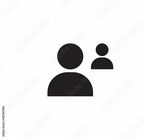 User Profile Group Set Icon Symbol. People avatar Sign Vector Illustration. Editable stroke